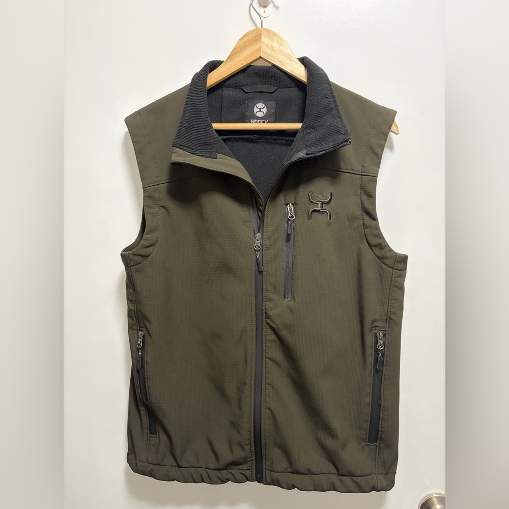 Hooey Men's Softshell Vest Olive Green Mens Size Medium